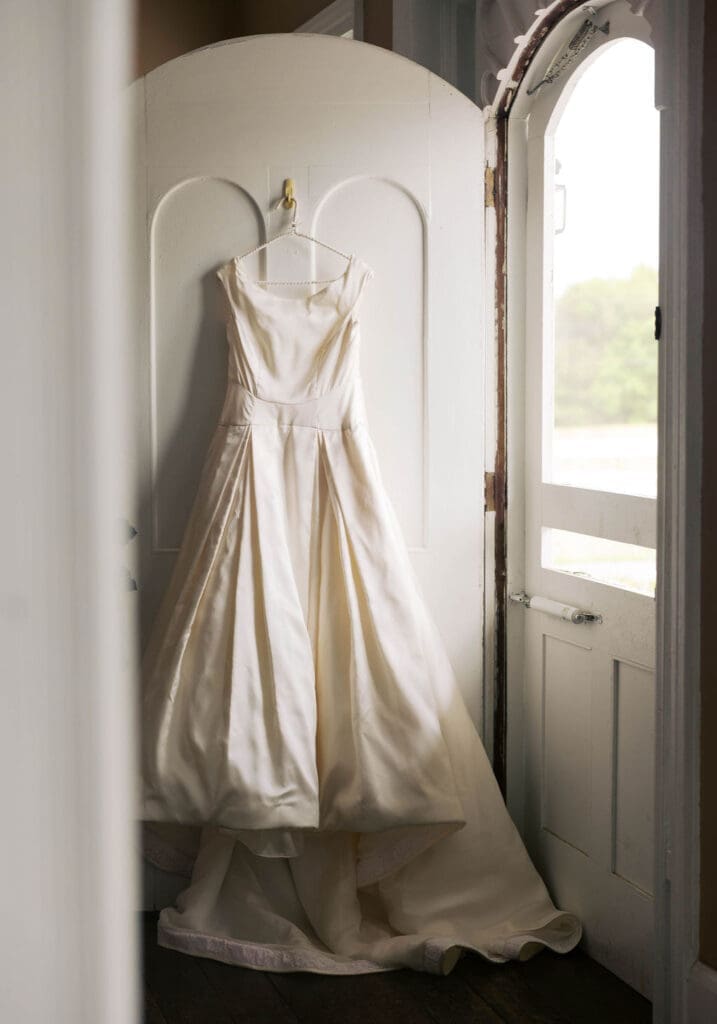 wedding dress hanging before the ceremony knoxville tn