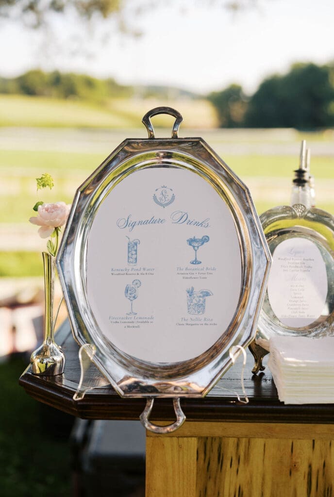 detail photo of signature drink at knoxville tn wedding